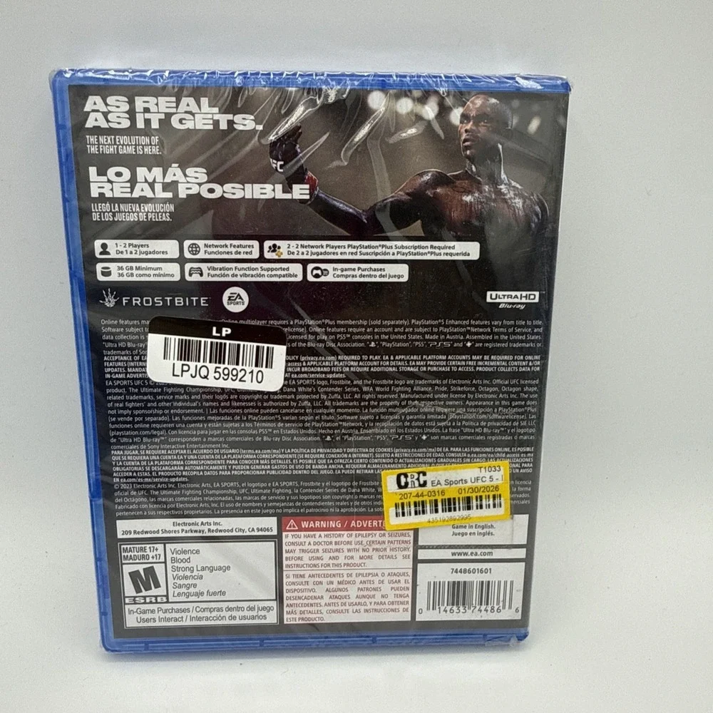New UFC 5 (Sony PlayStation 5 PS5, 2023)